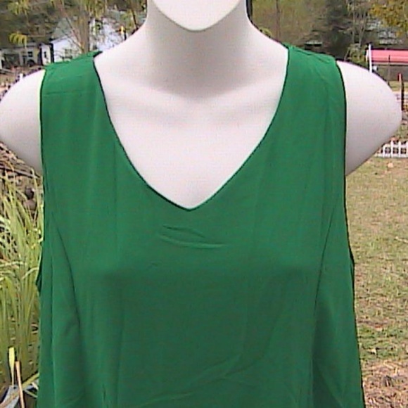 Green Sleeveless Summer Chiffon Casual Maxi Dress - Picture 2 of 8